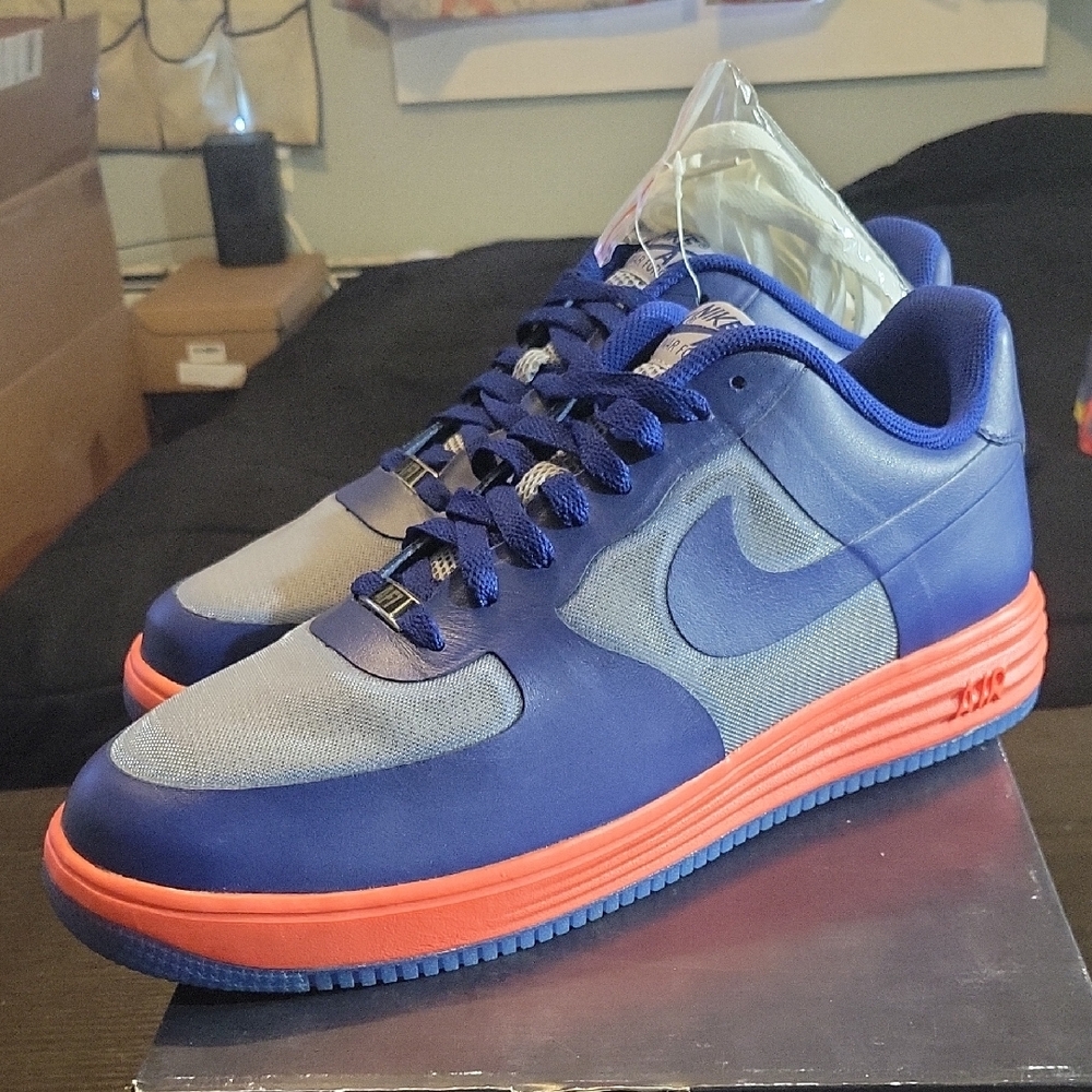 Nike Lunar Force 1 Fuse Leather "Deep Royal Blue" (2013) Mens 13 NEW W/OG BOX - Picture 2 of 11
